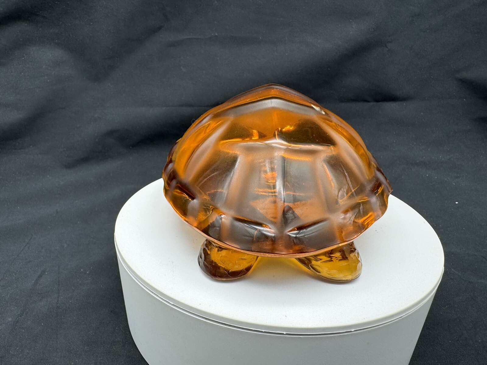 Lalique France Amber Caroline Turtle, 5 5/8″