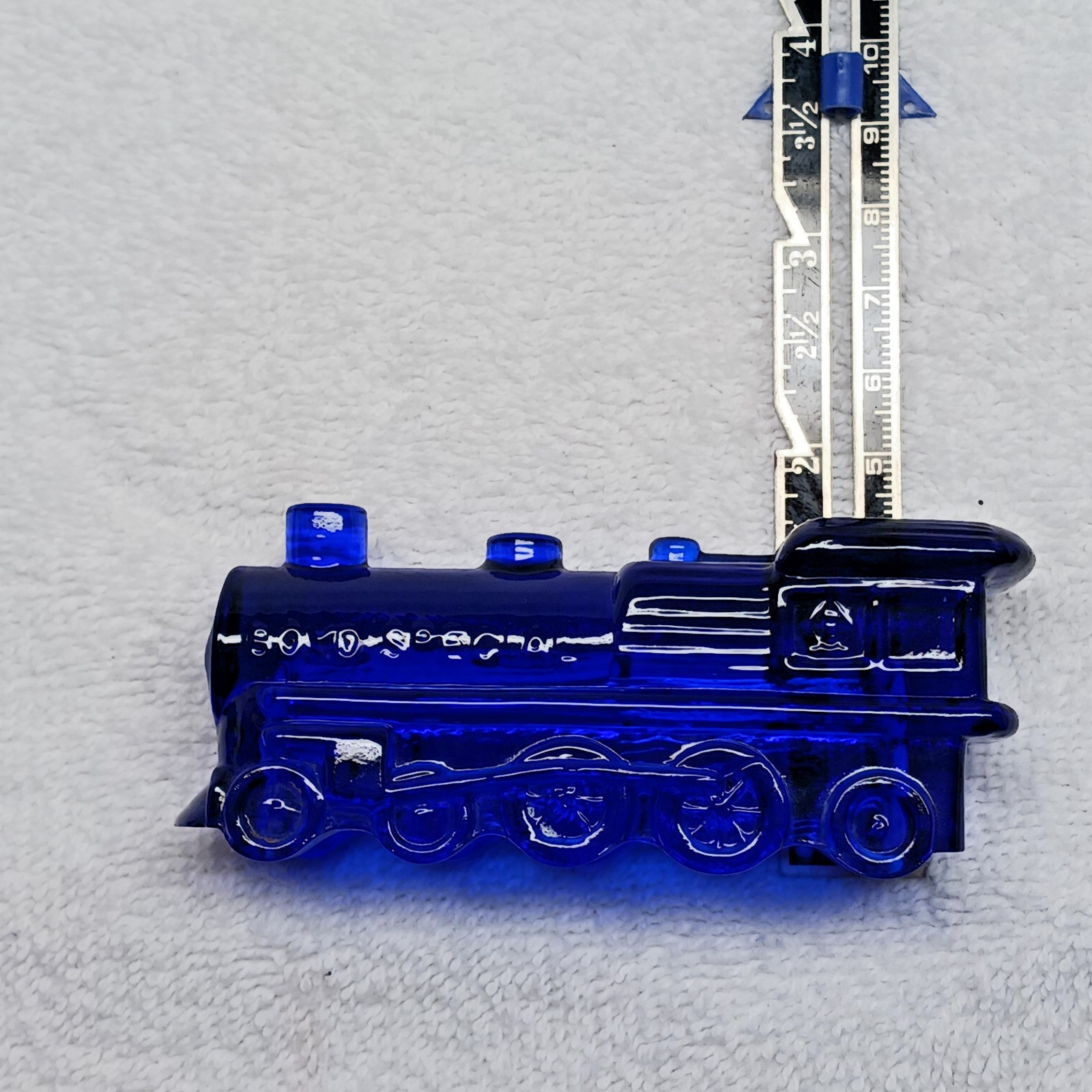 Boyd Special Glass Train Engine Locomotive Cobalt Blue