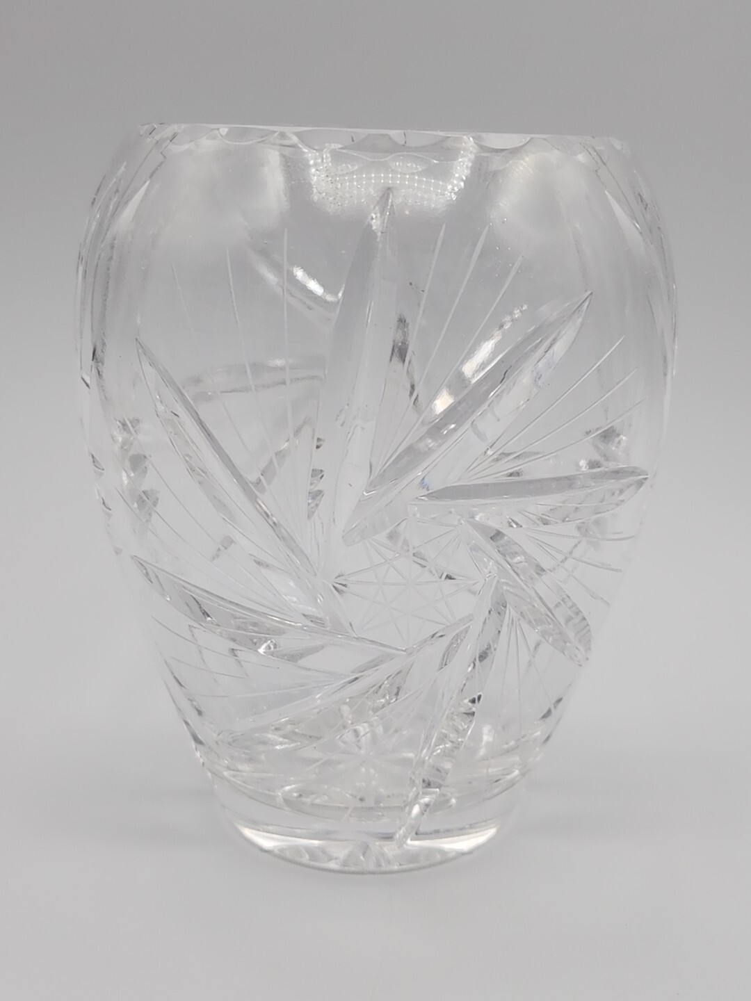American Cut Eleanor Vase 5 7/8″ Tall x Roughly 4 1/2″ Wide -Opening 3″ Diameter