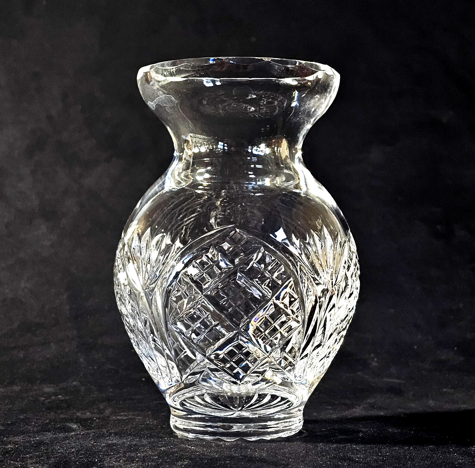 TIPPERARY CATHEDRAL SUITE VASE, Cut Lead Crystal, 5″, Made in Ireland