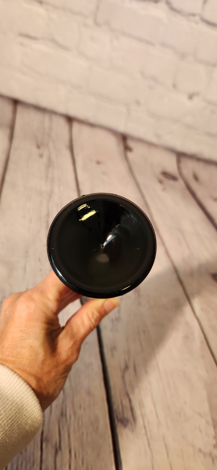 Vintage Fenton Glass Black Swung Pedestal Bud Vase MCM 9 1/4 Inch 1970’s