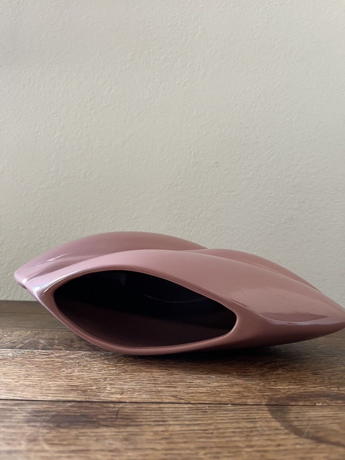 Vintage Post Modern Pink Ceramic Pottery Vase 1980’s