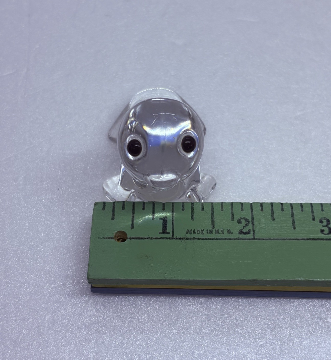 Vintage Oneida Crystal Baby Seal Figurine Paperweight Hand Cut Glass Decor 35