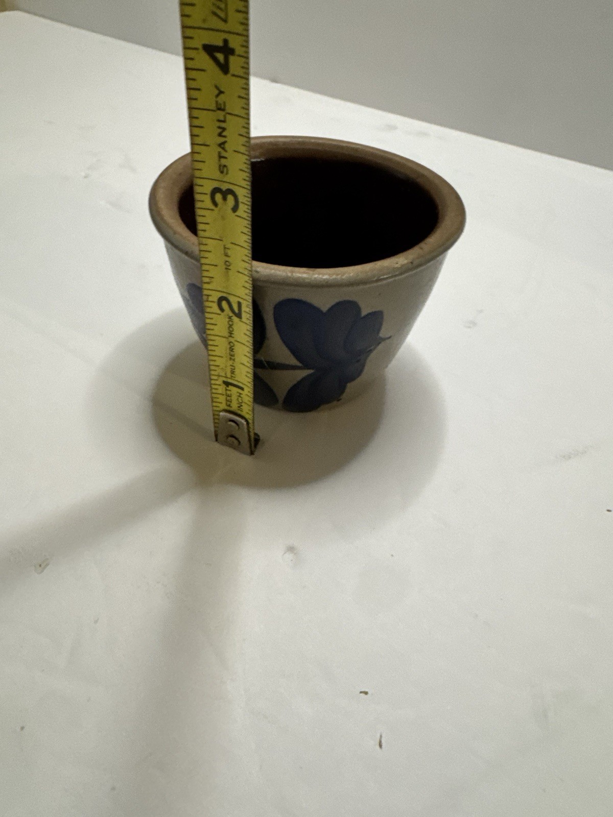 Vtg BBP Beaumont Brothers Miniature 2.75″ Salt Glaze Pottery Crock 1992 Flower