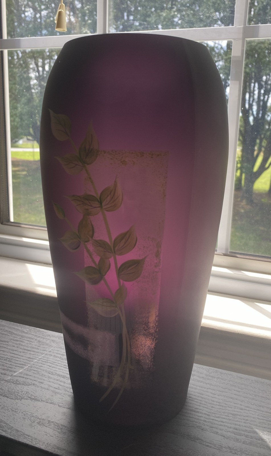 Fenton 2007 Horizons Series Asian Art Vase in Satin Aubergine