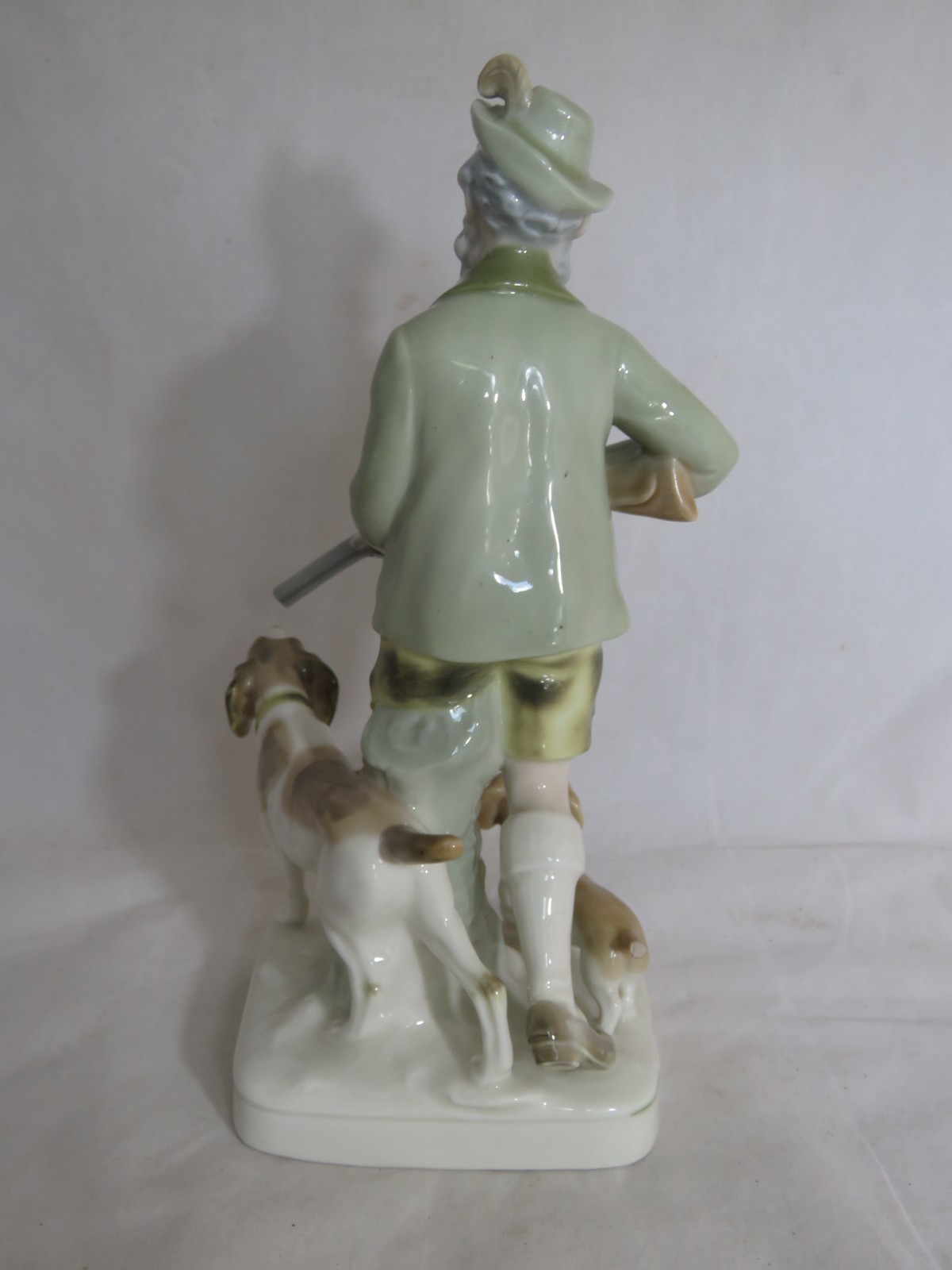 Vintage Carl Scheidig German Grafenthal Porcelain Man hunting with 2 dogs
