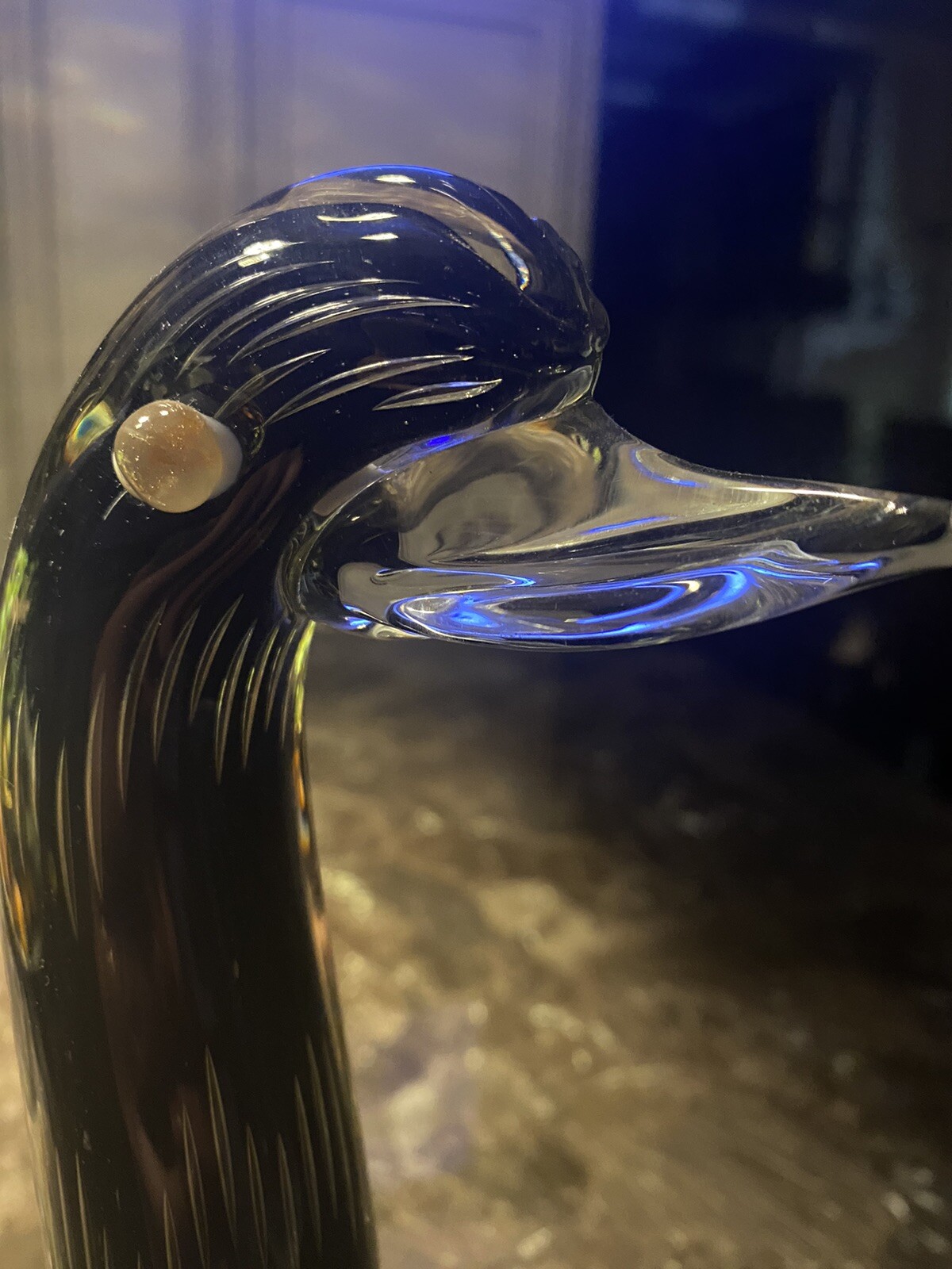 RAREST BEAUTY VINTAGE MURANO SOMERSO DUCK FIGURINE IN EXCELLENT CONDITION