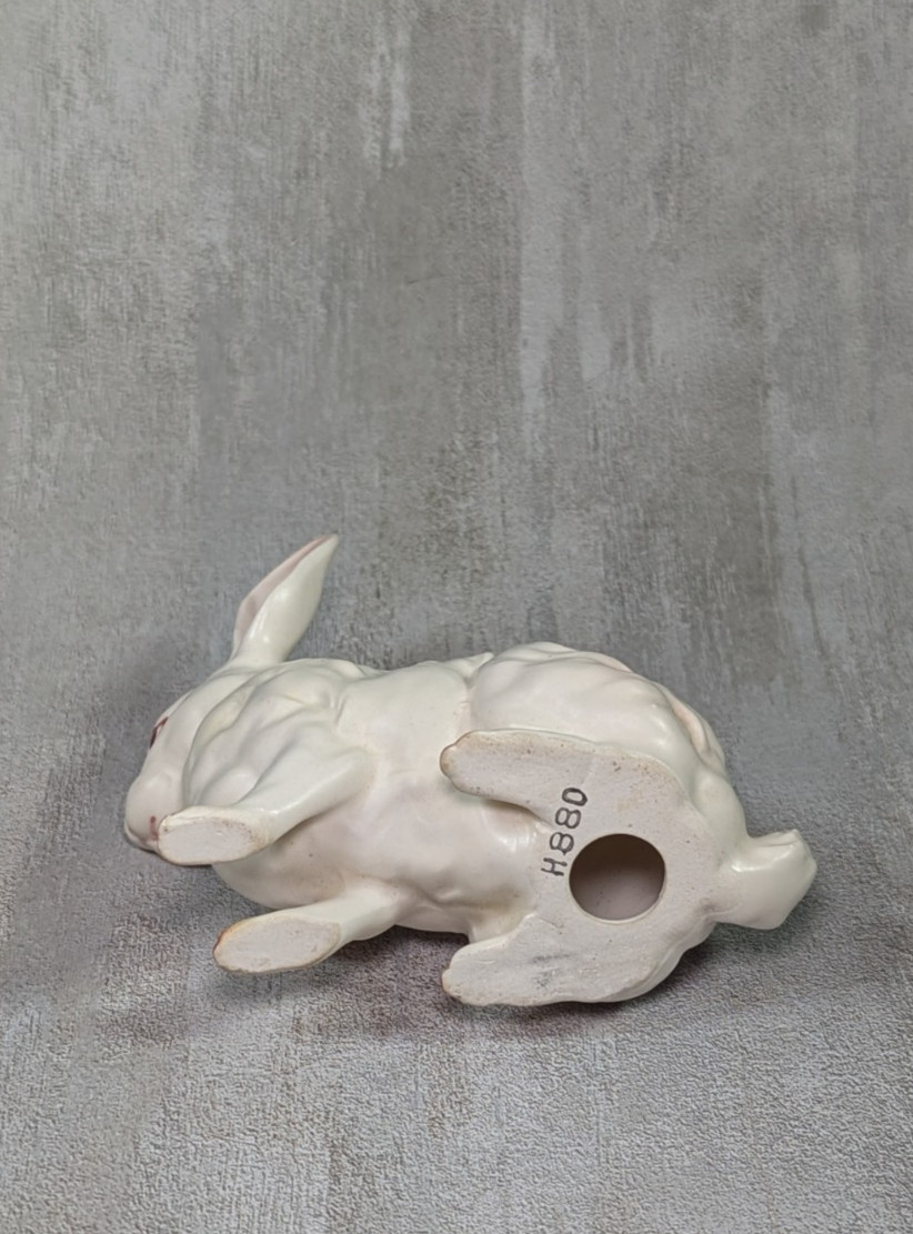 Lefton Ceramic Bunny Becia Portuca Hand Painted Egg Set Spring Easter Decor
