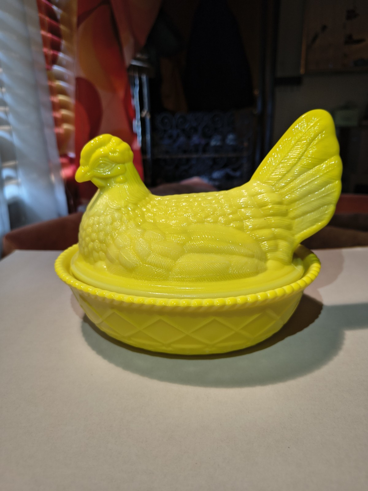 Mosser For Rosso 7 1/2″ Dandelion Hen On Nest – AMAZING GLOW