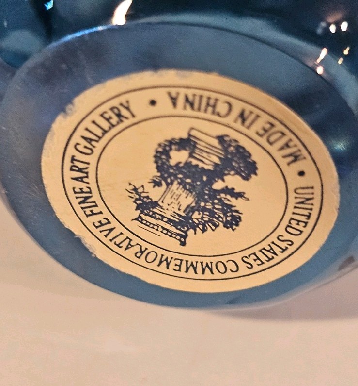 Vintage United States Commemorative Fine Art Gallery Blue Koala Bear Figurine