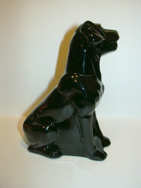 Mosser Handmade Glass Black Labrador Lab Dog Figurine Paperweight Made In USA!