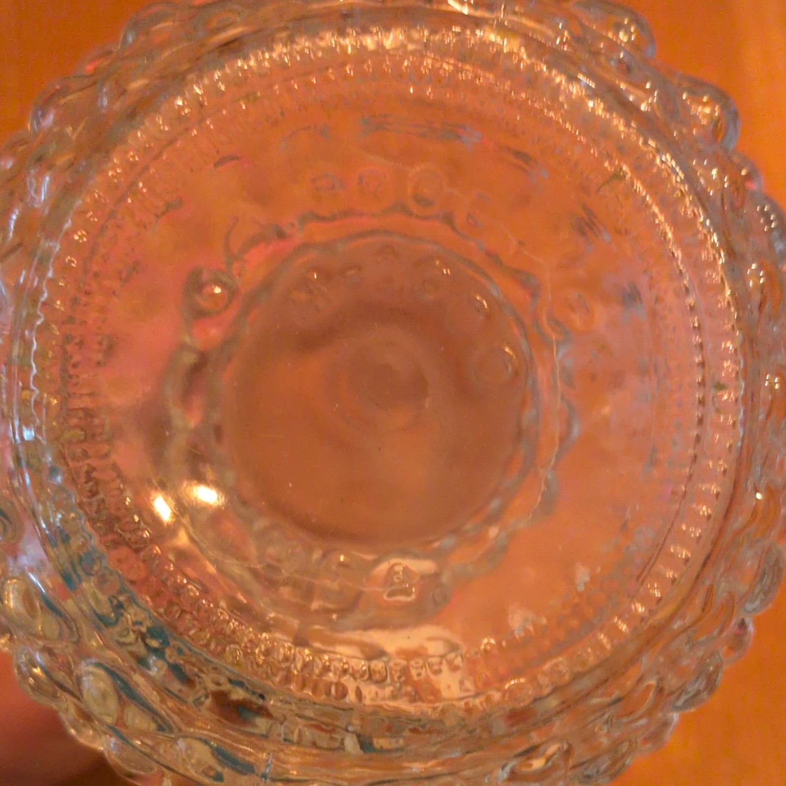 Clear Glass Textured Decorative Vase Dotted Pattern Glossy hobnail