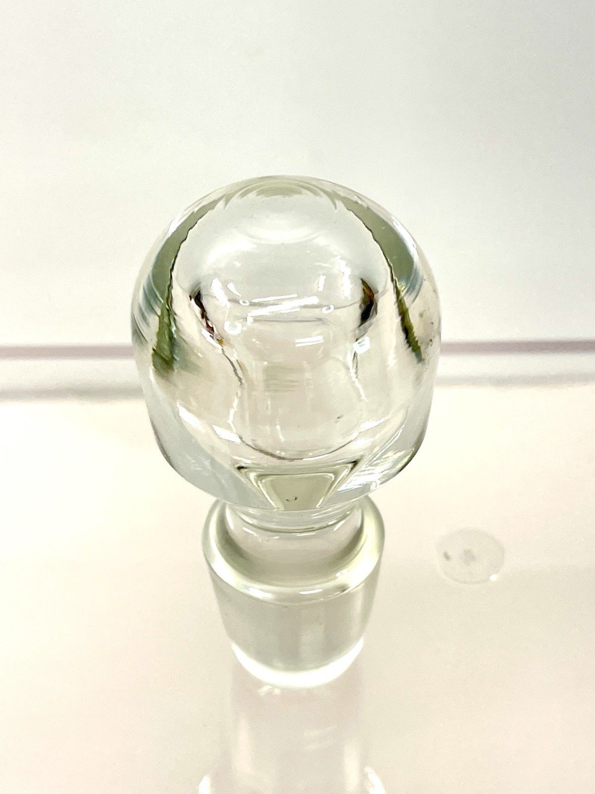 Vintage Glass Lead Crystal Controlled Bubble Bottle STOPPER ONLY Decanter jar