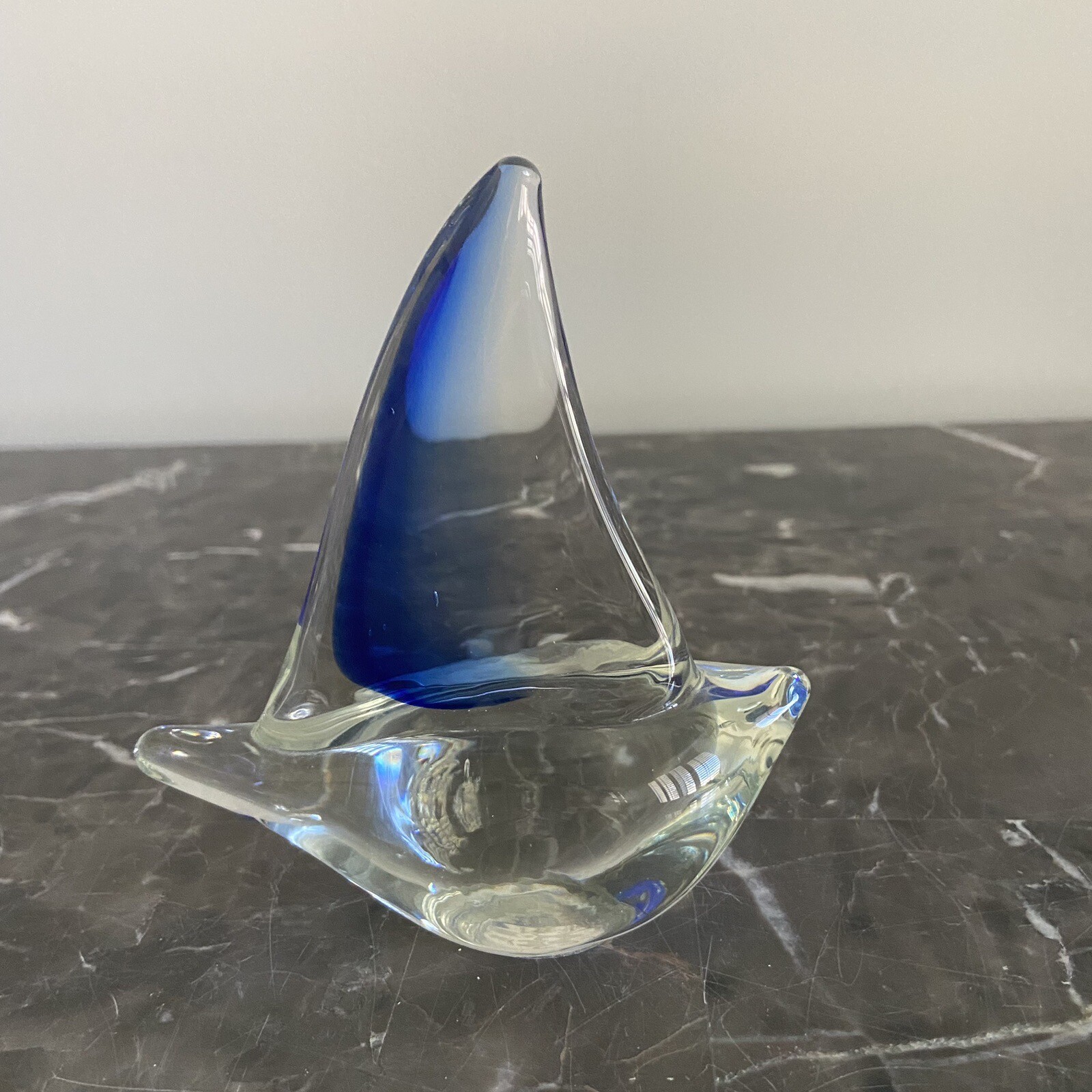 Art Glass Paperweight Sailboat Molten Nautical Handcrafted Boat Dynasty Gallery