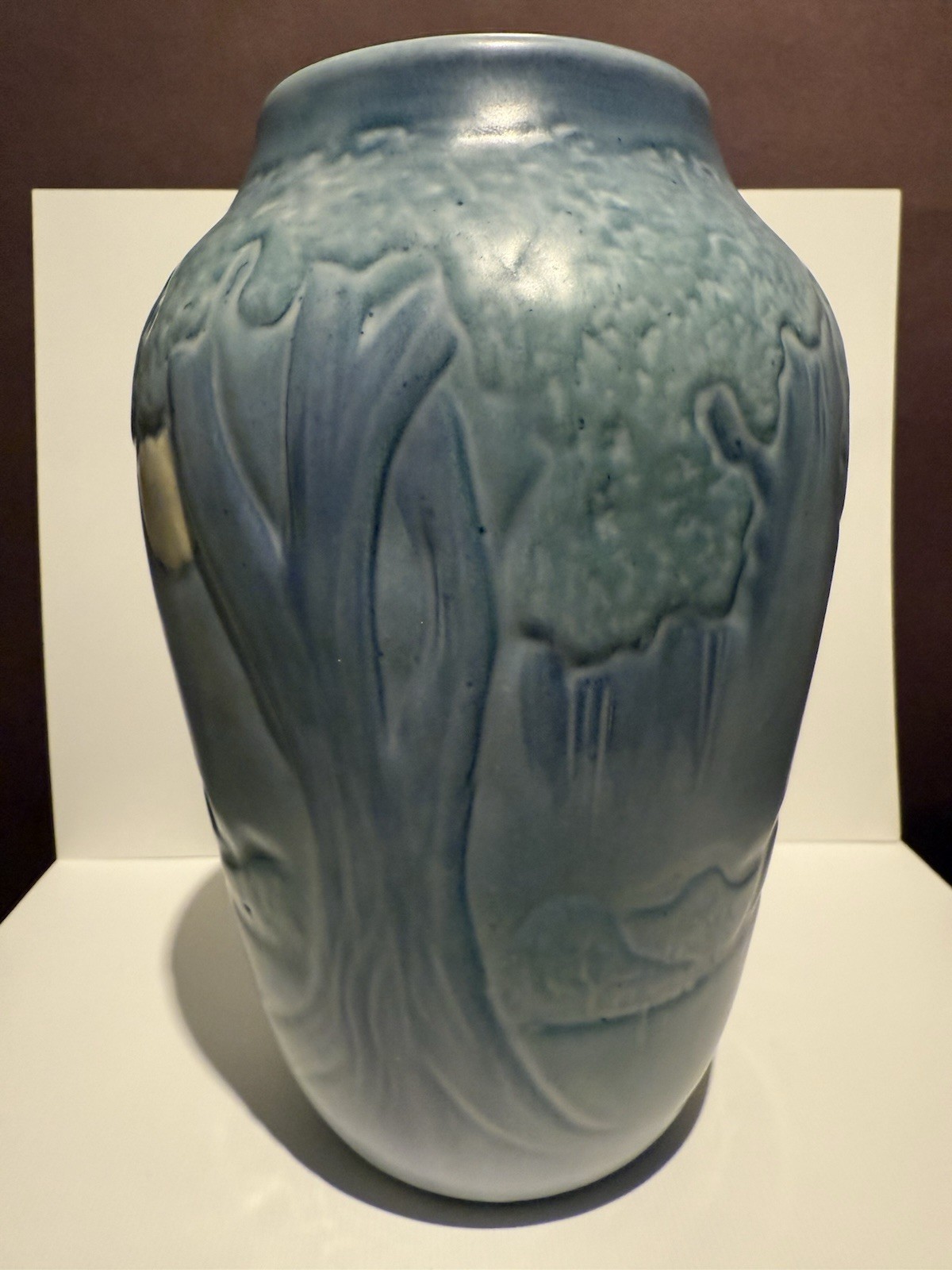 Ephraim Faience Moonlight Landscape Newcomb Style Stamped On Base Kevin Hicks 8”
