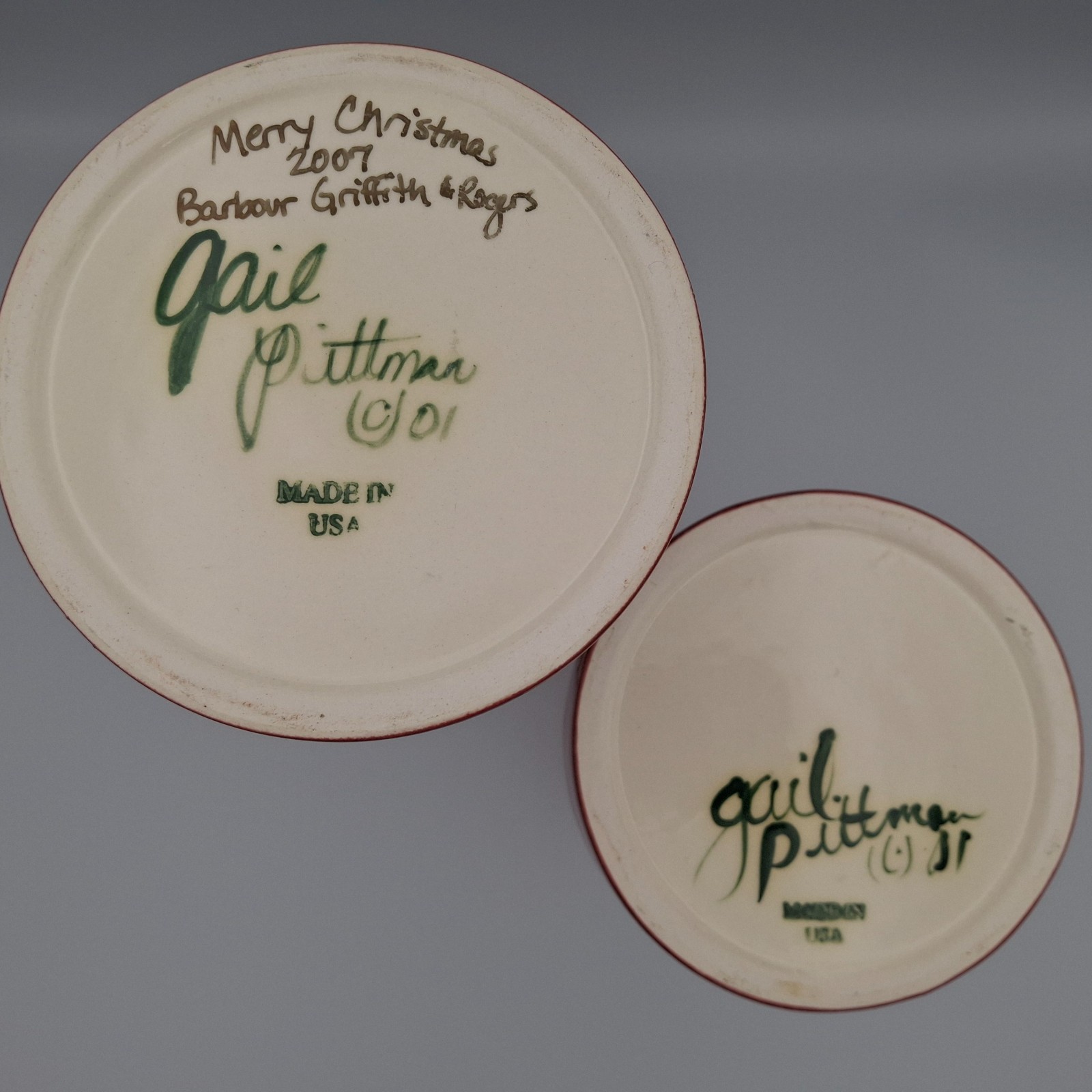 Gail Pittman Southern Living at Home Christmas Memories Ceramic Candleholders