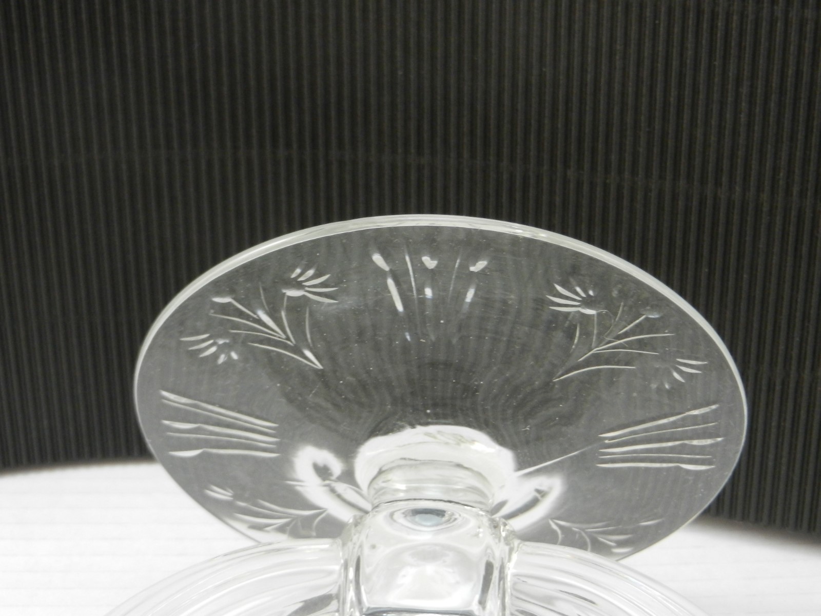 Tiffin US Glass #15360 Dual Light Candlesticks 2 Clear Cut 7″ Arms ca 1930-40’s