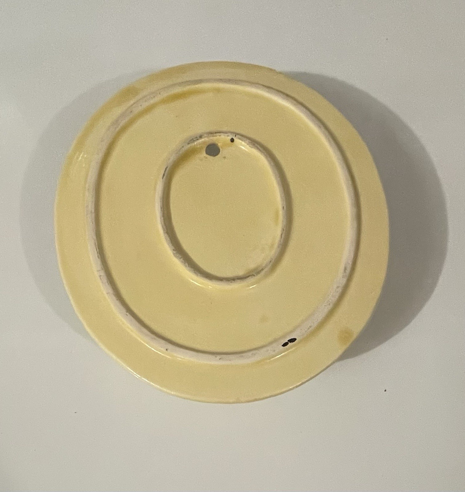 CERAMIC WALL HANGING YELLOW HAT PLANTER DECOR WIDE BRIM GARDENING HAT