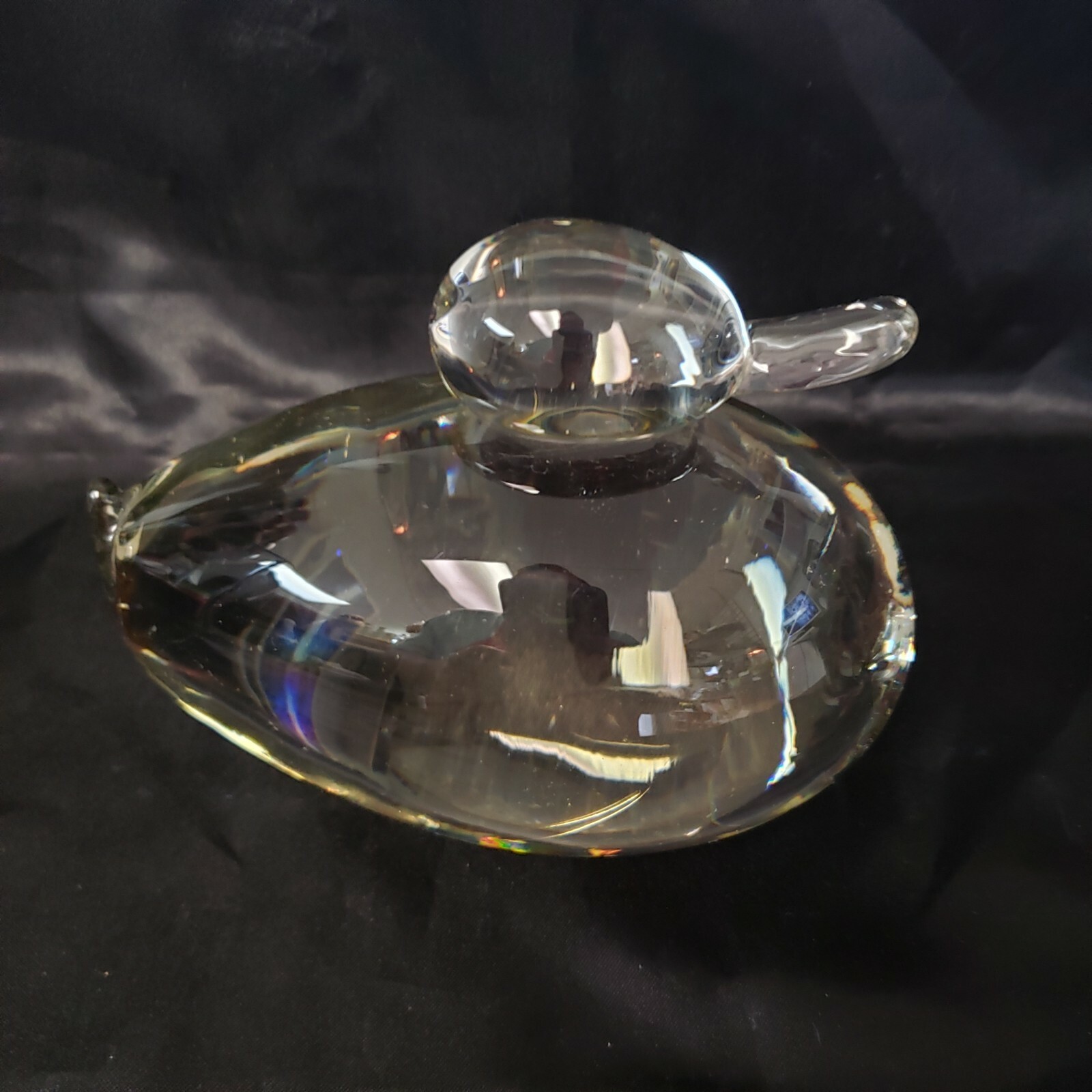 Set of 3 Made in Czechoslovakia Hand cut Crystal Ducks American Cut Crystal Corp