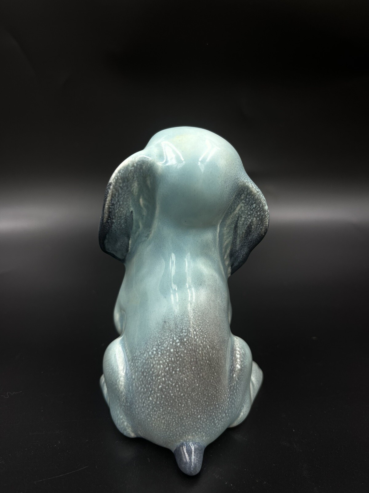 Beswick Blue Lollopy Dog Seated Drip Glazed England Pottery 454 Niagara Falls