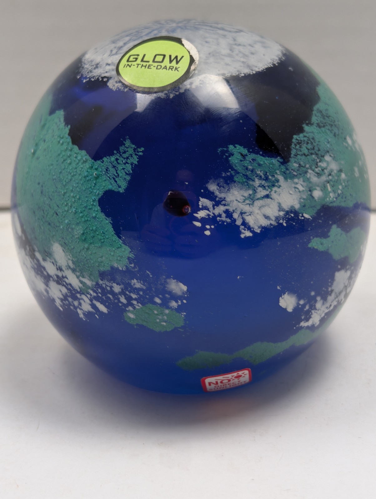 Dynasty Gallery Earth Art Glass Paperweight 4″ Glow In The Dark W Box & Pouch