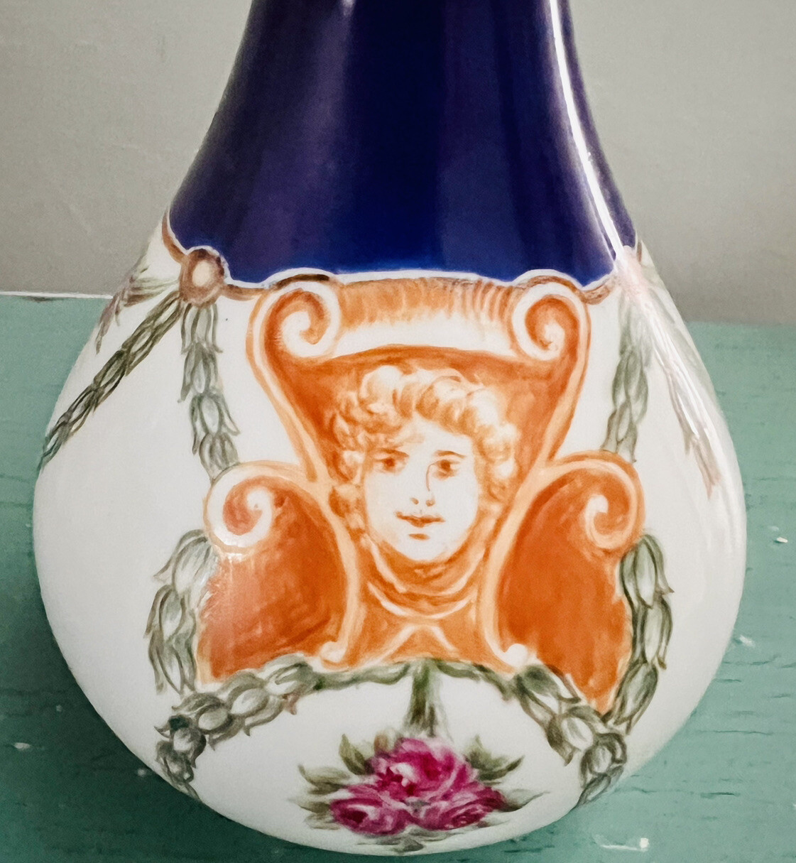 Unique Antique? KPM Blue Berlin Porcelain Vase Hand Painted Gilded HR