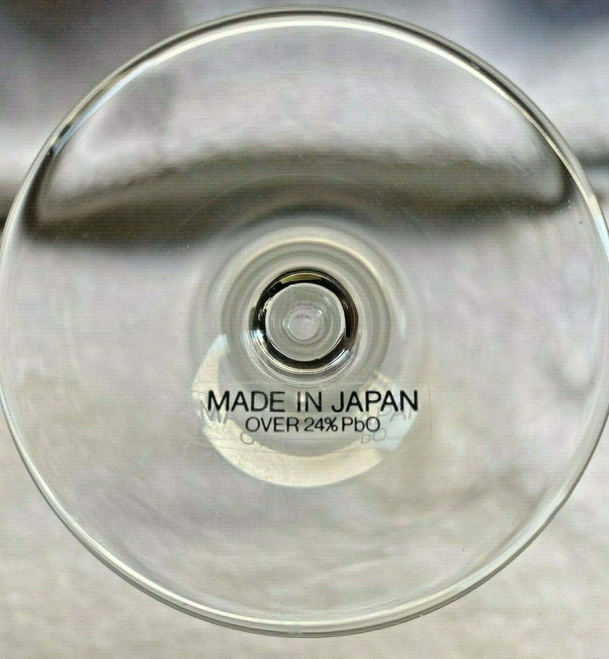 SET OF 2 CHAMPAGNE GLASS MADE IN JAPAN OVER 24% PBO H 9.5 X 2.5 EU21