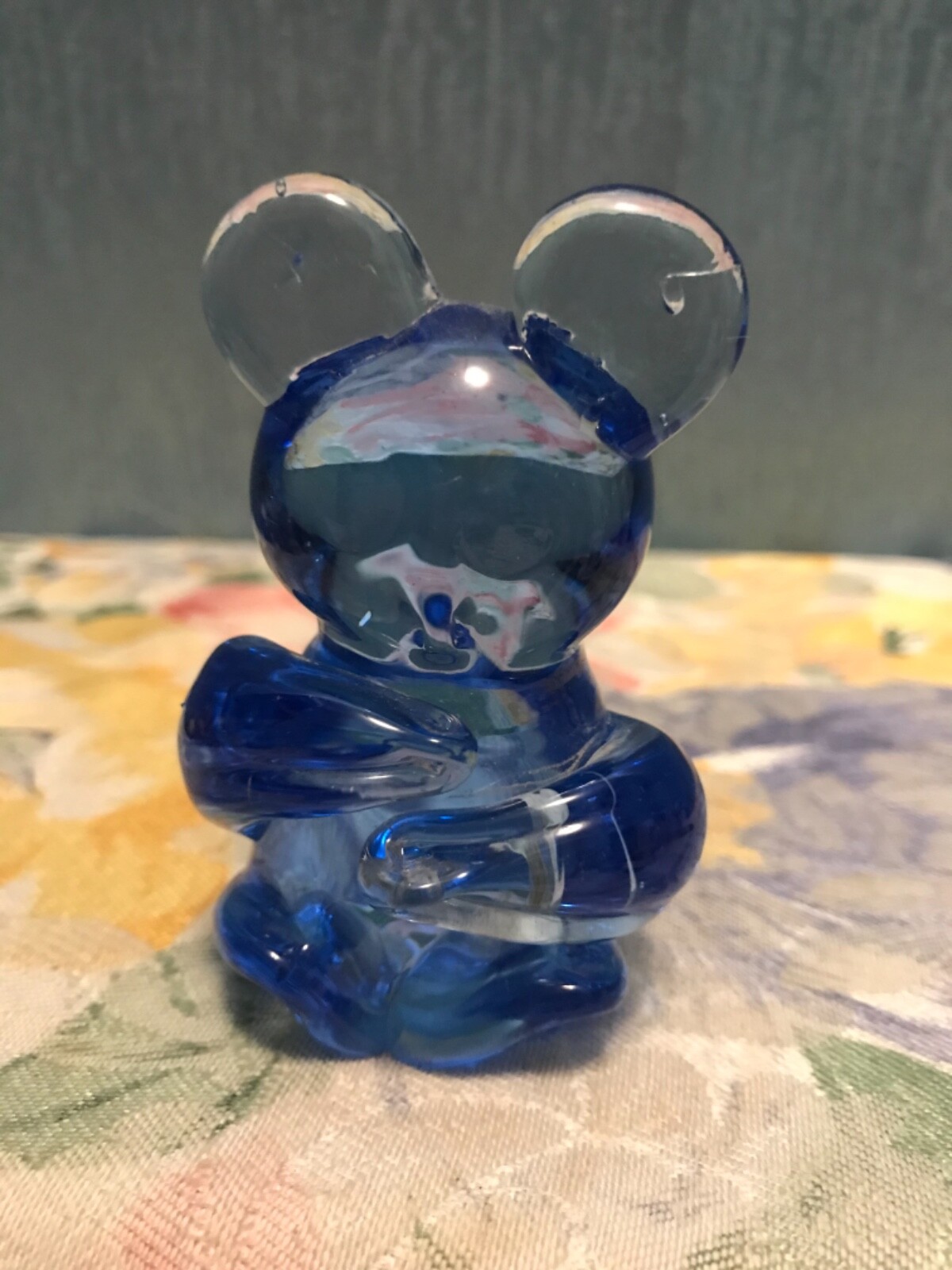 United States Commemorative Fine Art Gallery Koala Bear Blue Art Glass Figurine