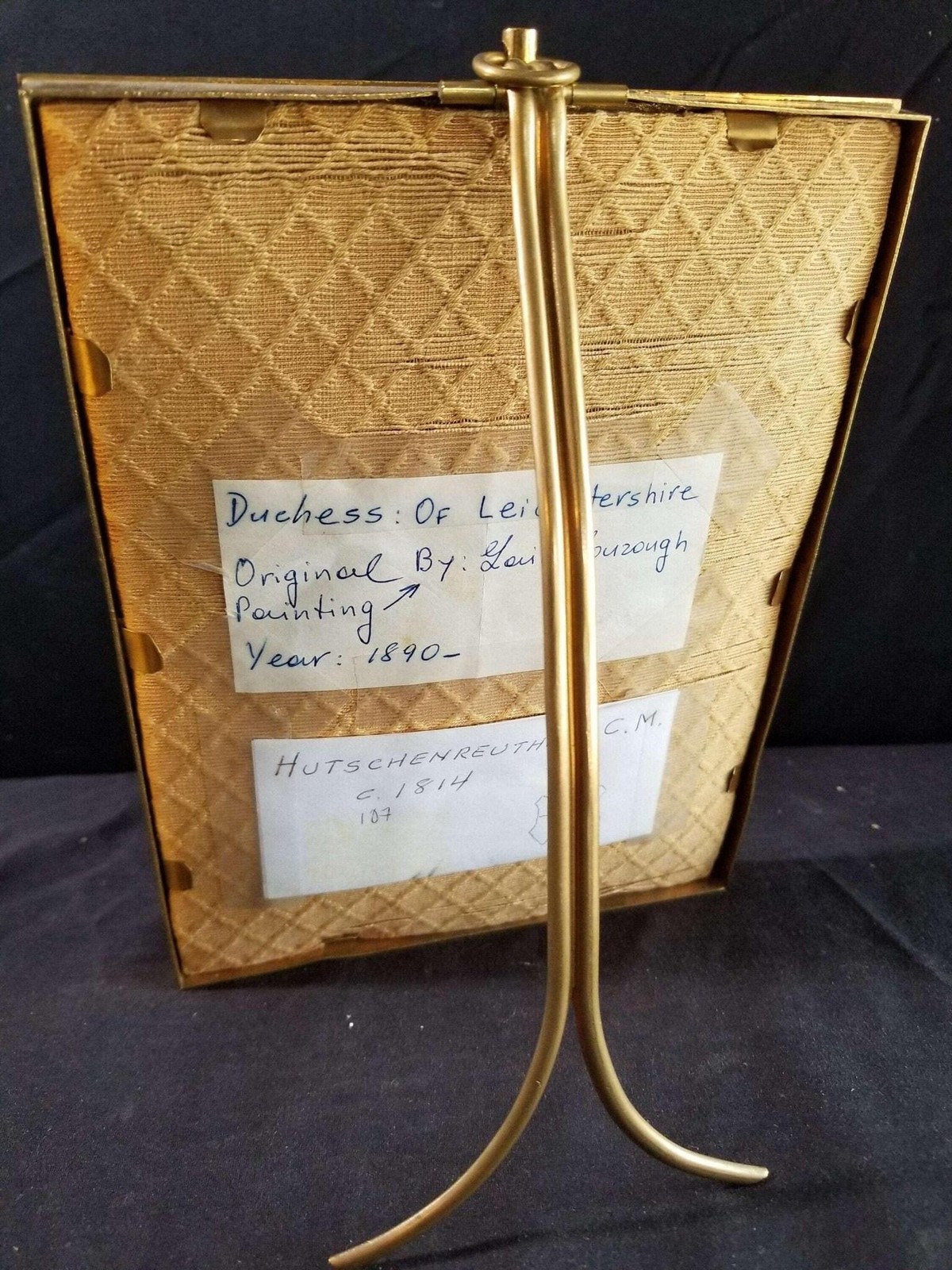 Hutschenreuther Portrait Plaque signed Wagner Duchess of Leicestershire in fancy