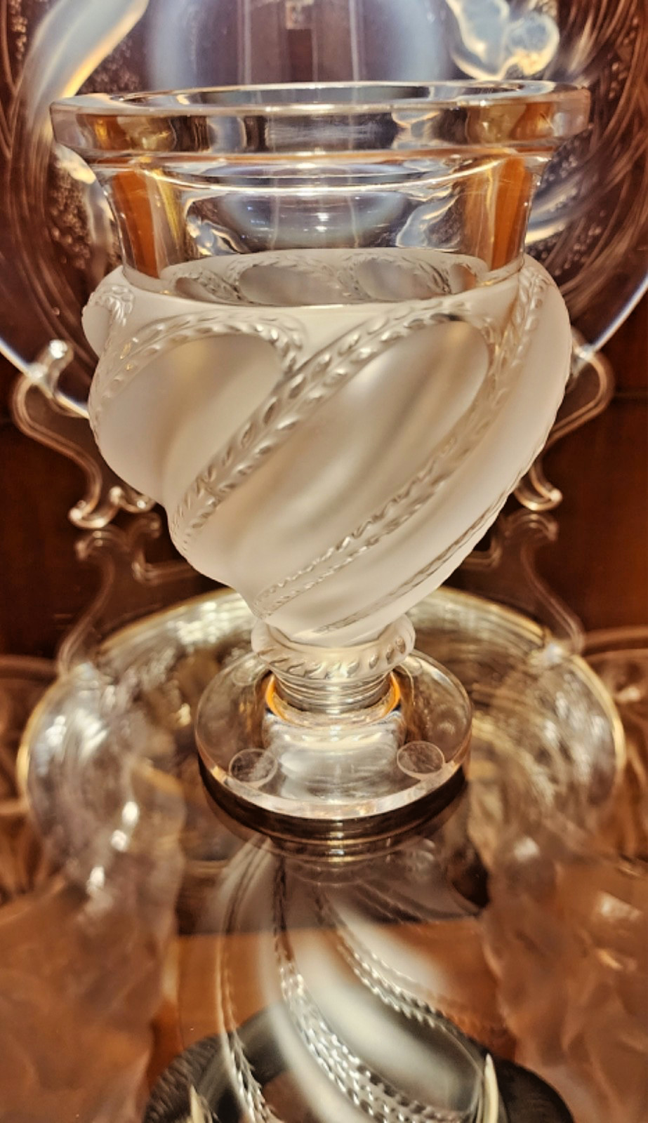 FLAWLESS! LALIQUE FRANCE CRYSTAL VASE ‘FREE SHIPPING!”