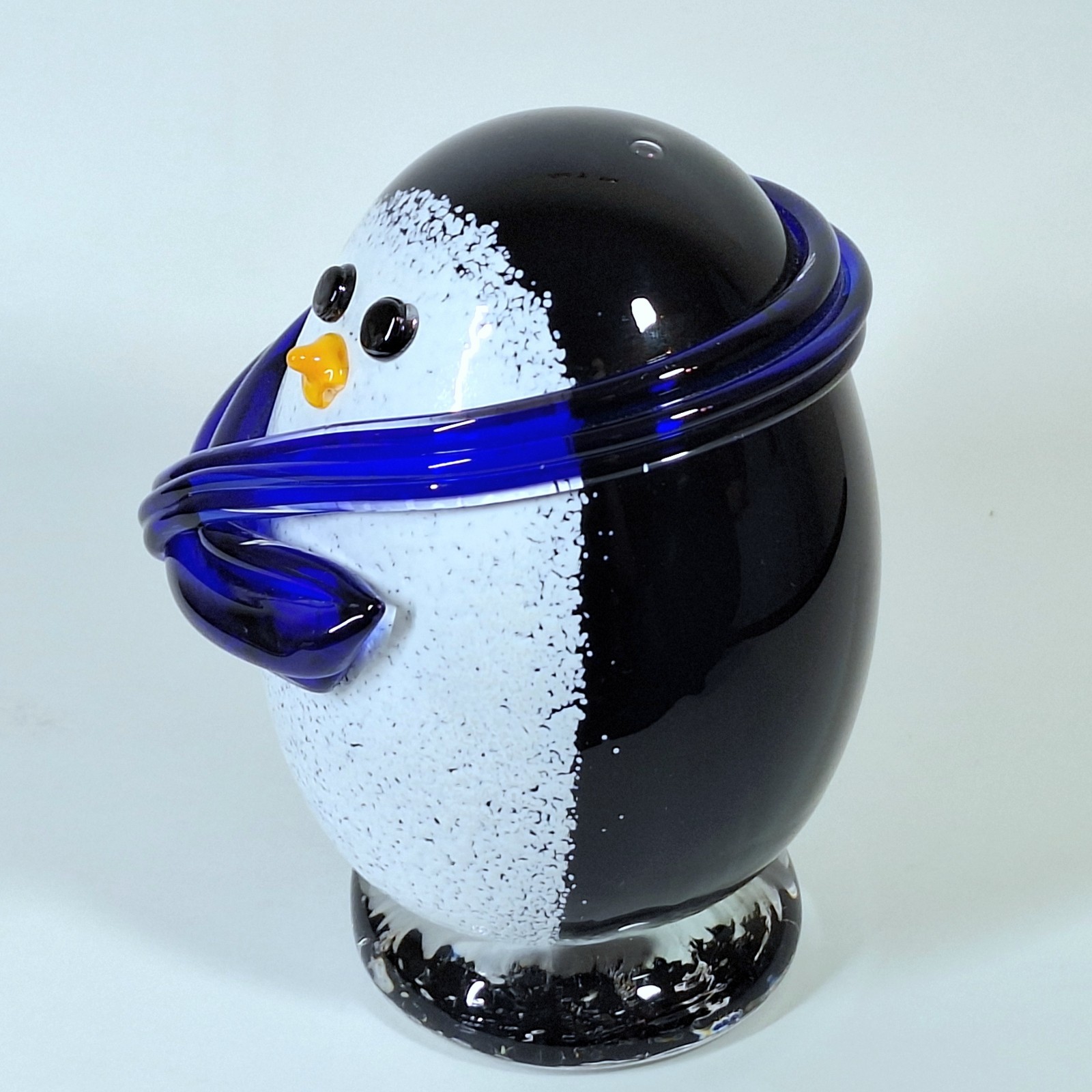 Joe Hobbs Handblown Art Glass Penguin Cute Animal Figure 5.5″ FREE SHIPPING