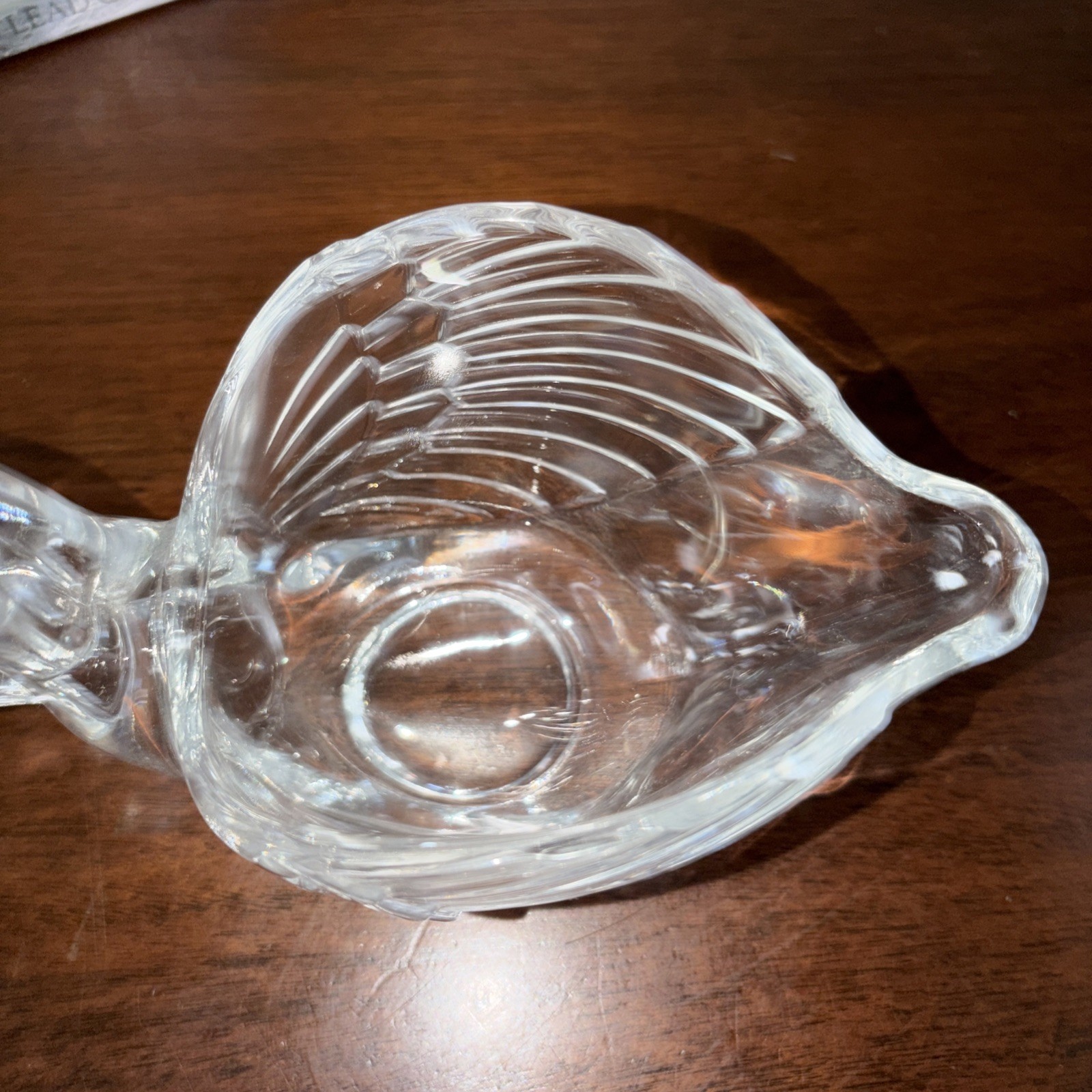 Cristal d’Arques France 24% Lead Crystal Heavy Swan Bowl