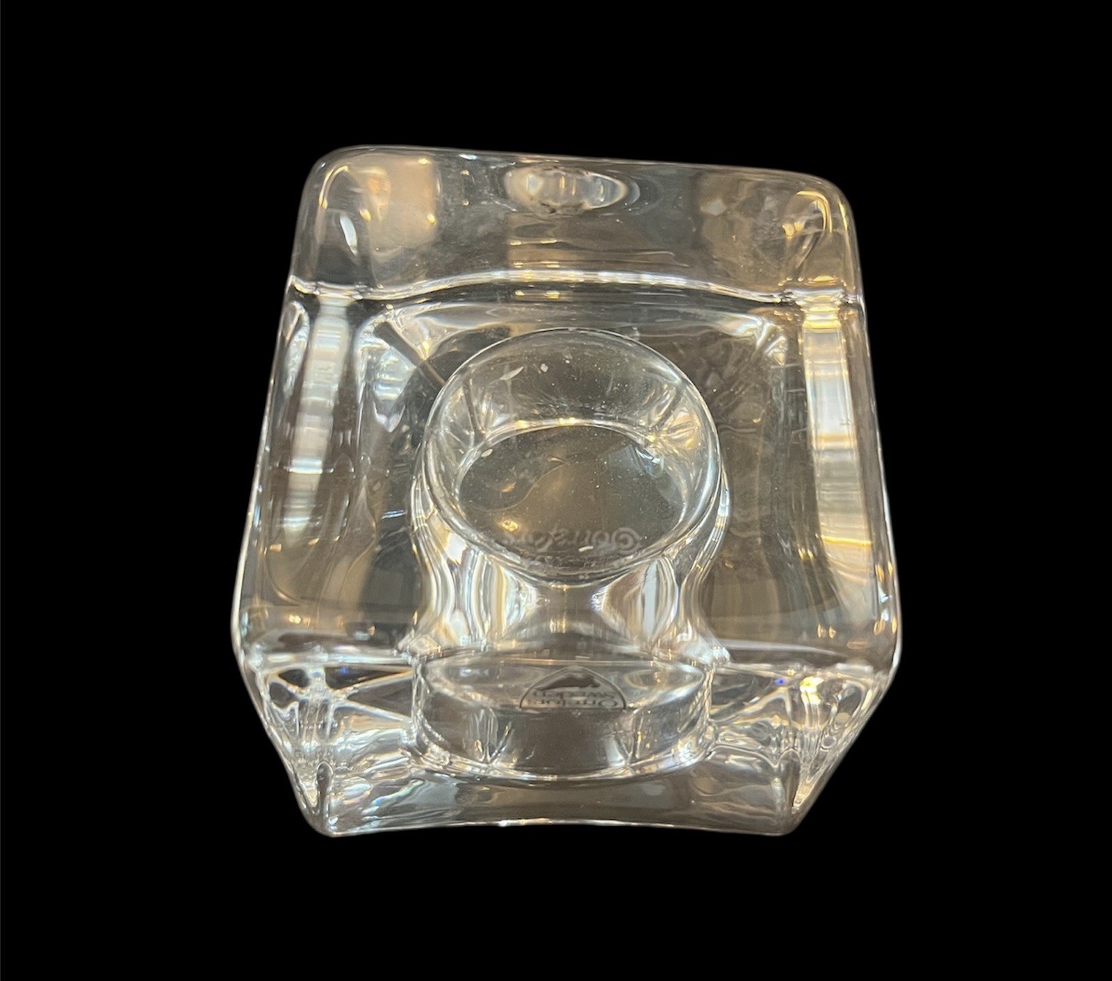 4 Orrefors Graduating Tealight Crystal Candle Holders 2”-4” Heavy! (8 Lbs)