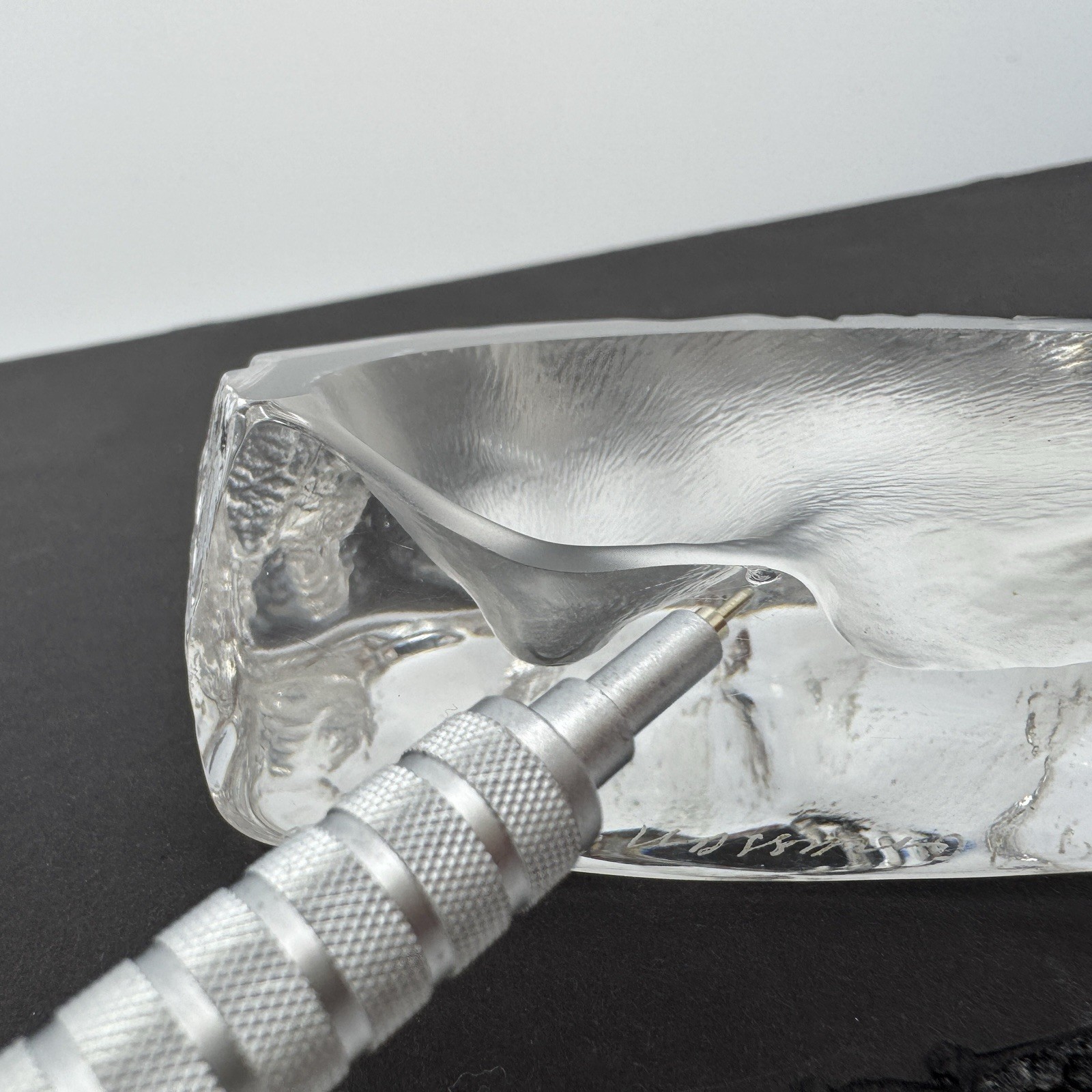 Lot/2 Signed Crystal Paperweight Sculptures Mats Jonasson Seal Nybro Wolf Sweden