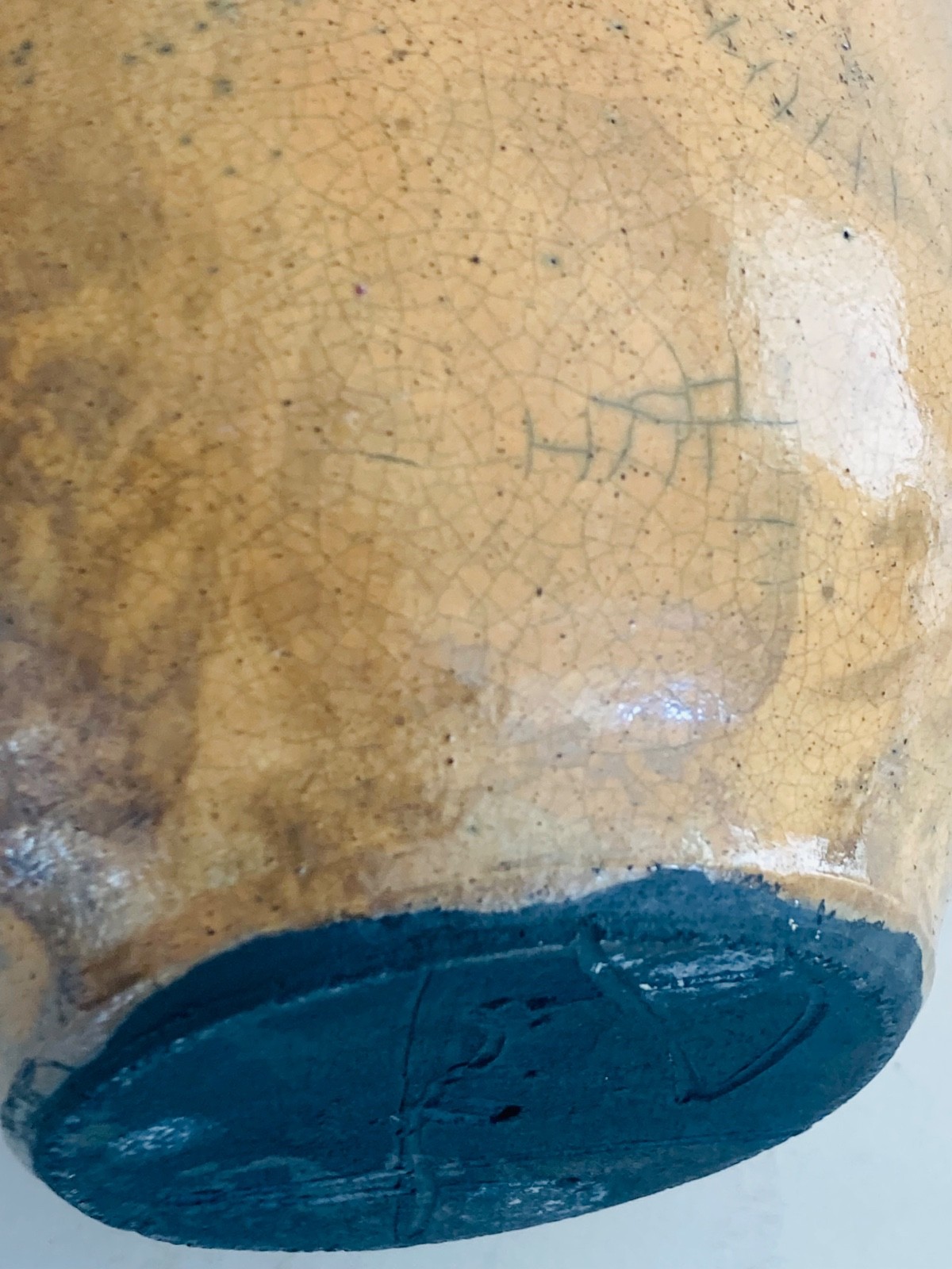 1980’s Raku Pottery Vessel Listed Japanese San Francisco Artist Gerald Hong