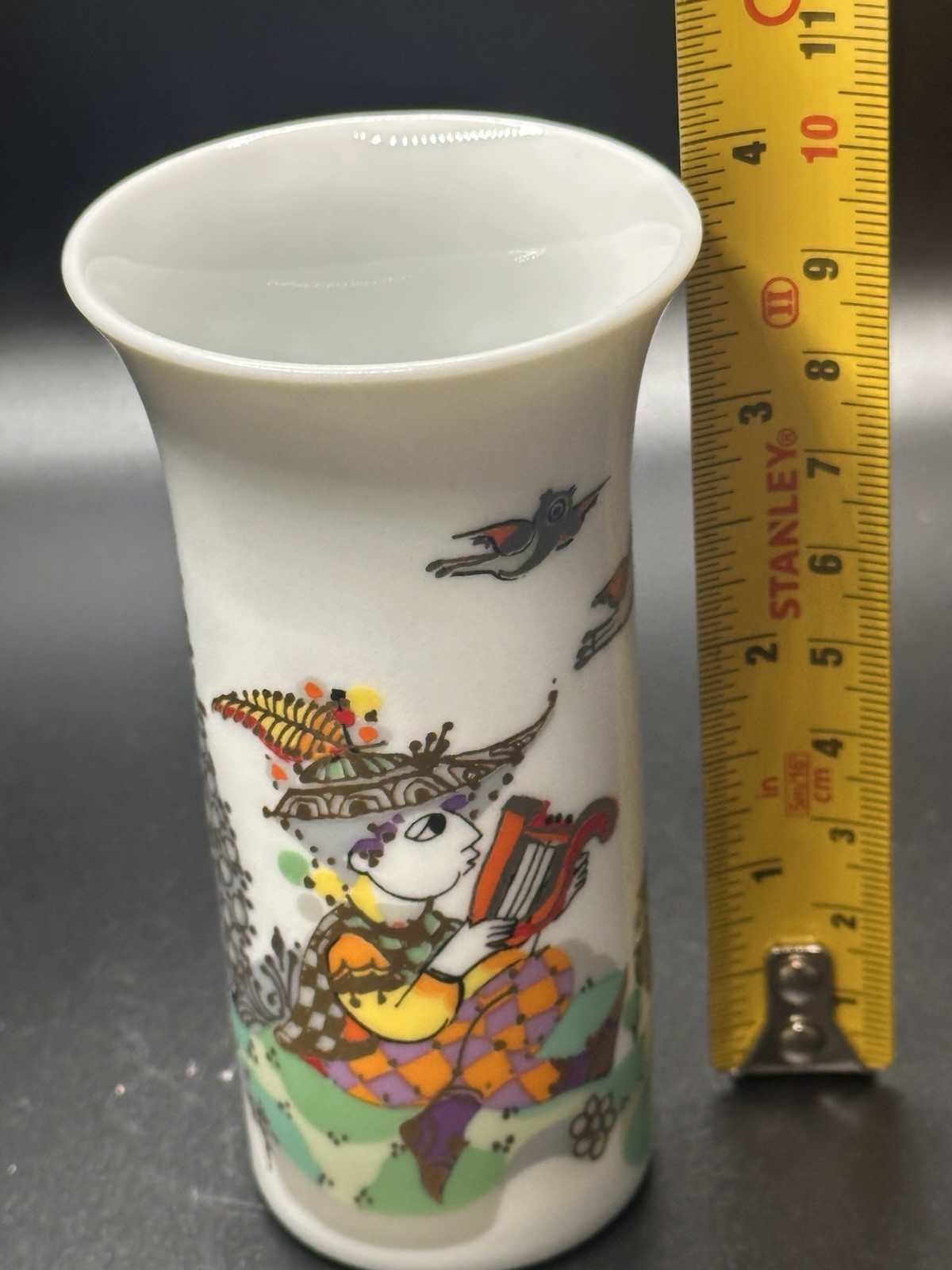 Rosenthal Studio Line Bjorn Wiinblad Magic Flute Porcelain Bud Vase Germany 4″