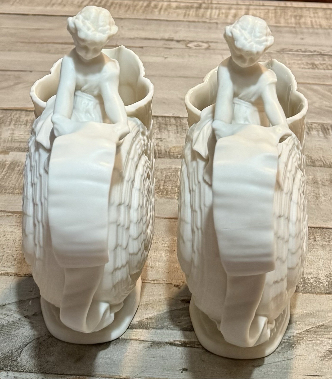 PAIR Walter Scott Lenox Vase RARE Ltd Ed. 1887 & Centennial 1989 Shell Pitcher