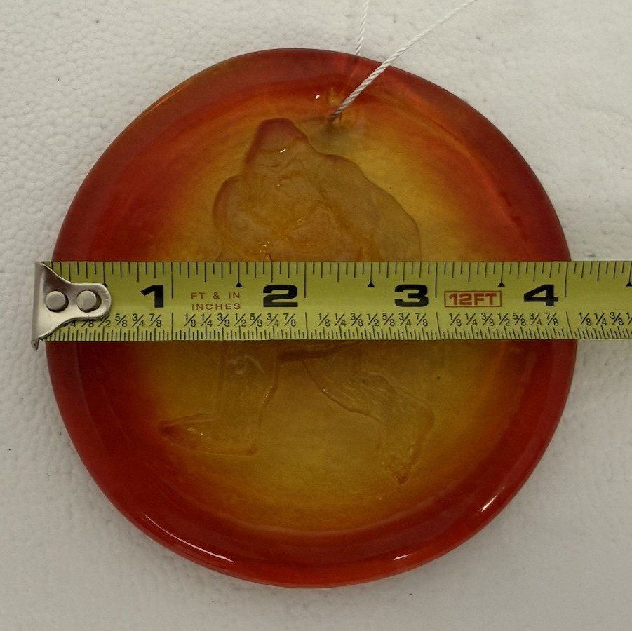 Blenko Glass Suncatcher – Bigfoot – Tangerine