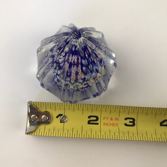 Perthshire Pyramid Paperweight Blue 2000s Vintage Special Edition Unsigned Cone