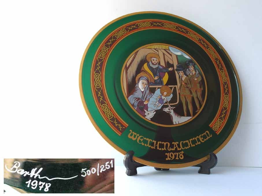 Christmas Plate, Barthmann Crystal Glass Mouth-blown, Limited Edition G399