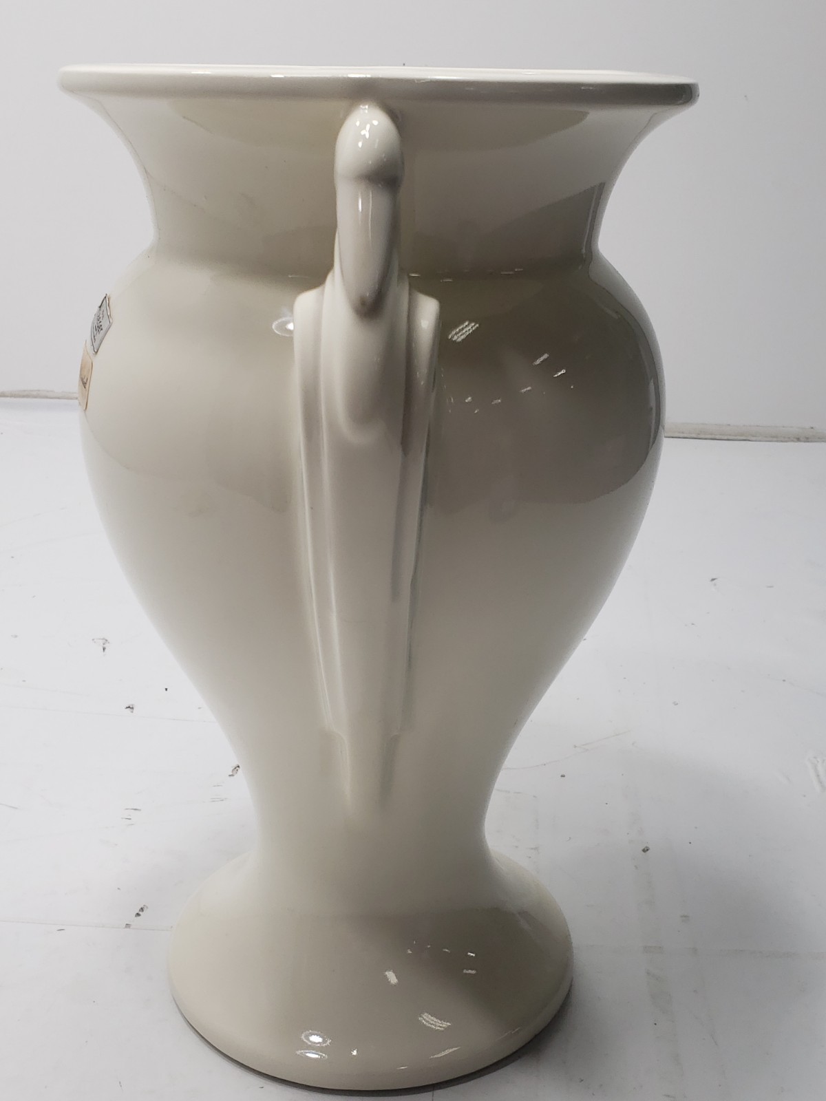Vintage 1992 Haeger Pottery 12.5″ Floor Vase 9502 Crane / Egret / Heron Handles