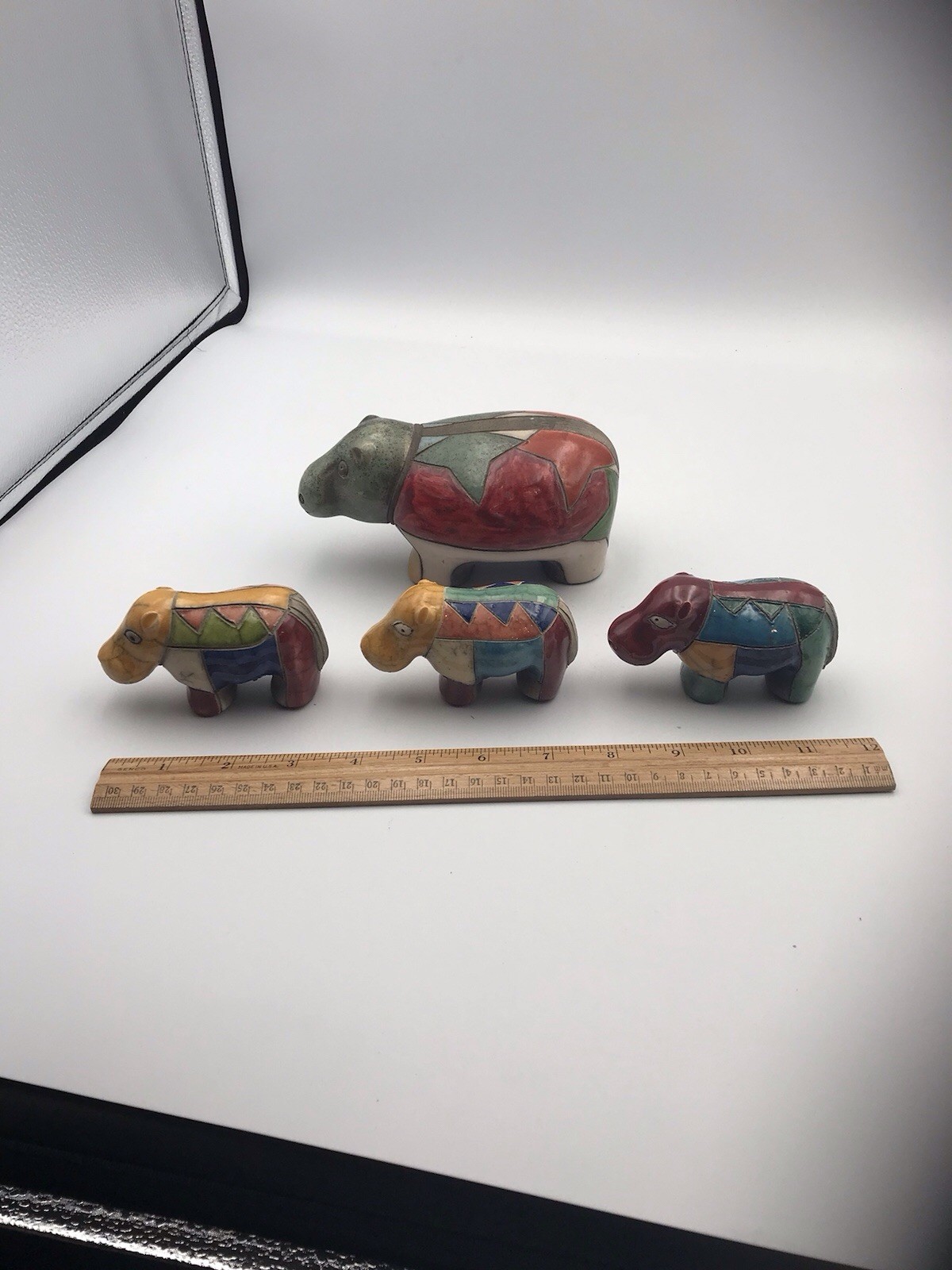 Vintage South Africa Pottery Hippo Collection