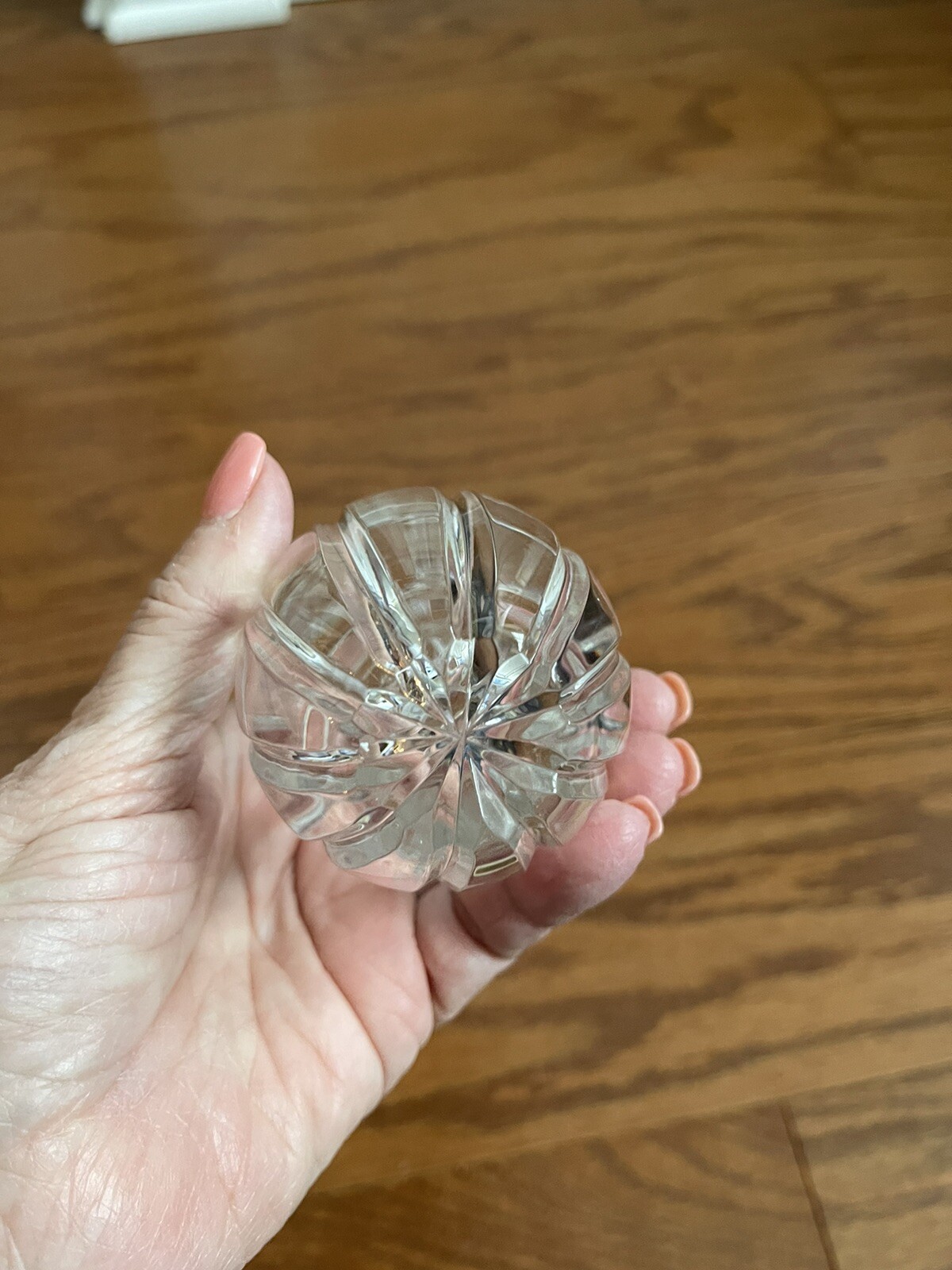 ATLANTIS Crystal Vertical Cut Bud Vase “Cameo” Pattern ~8″
