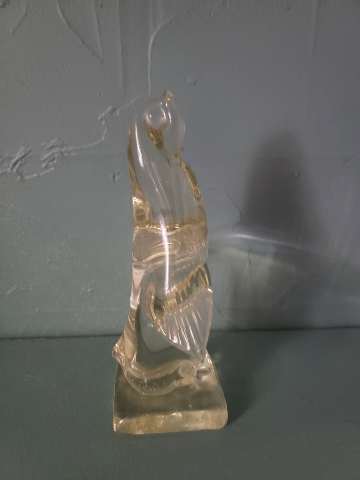 Vintage Art Glass Standing Seal, Sea Lion Figurine, Rare, Beautiful. 6.5 Inches