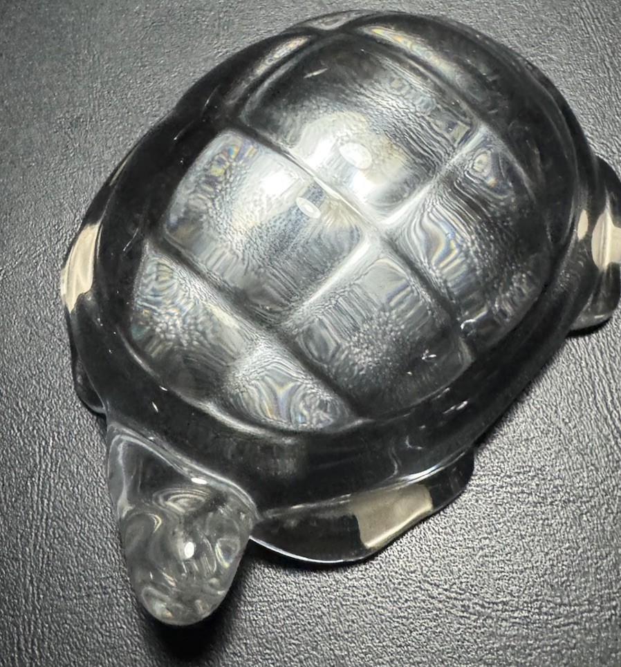 BACCARAT France Clear Crystal Set of 2 Turtles 1-3/4” X 2-3/4” & 4 in