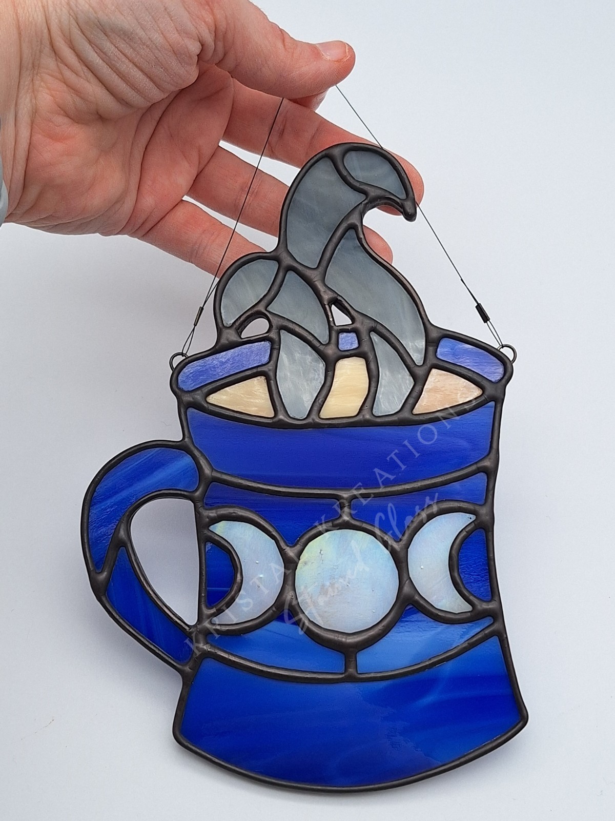 Coffee Mug Stained Glass Suncatcher Handmade