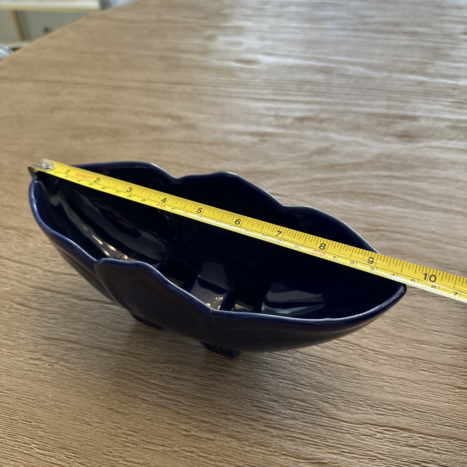 Vintage Colbalt Blue Bowl Planter 9.5 Inches Footed