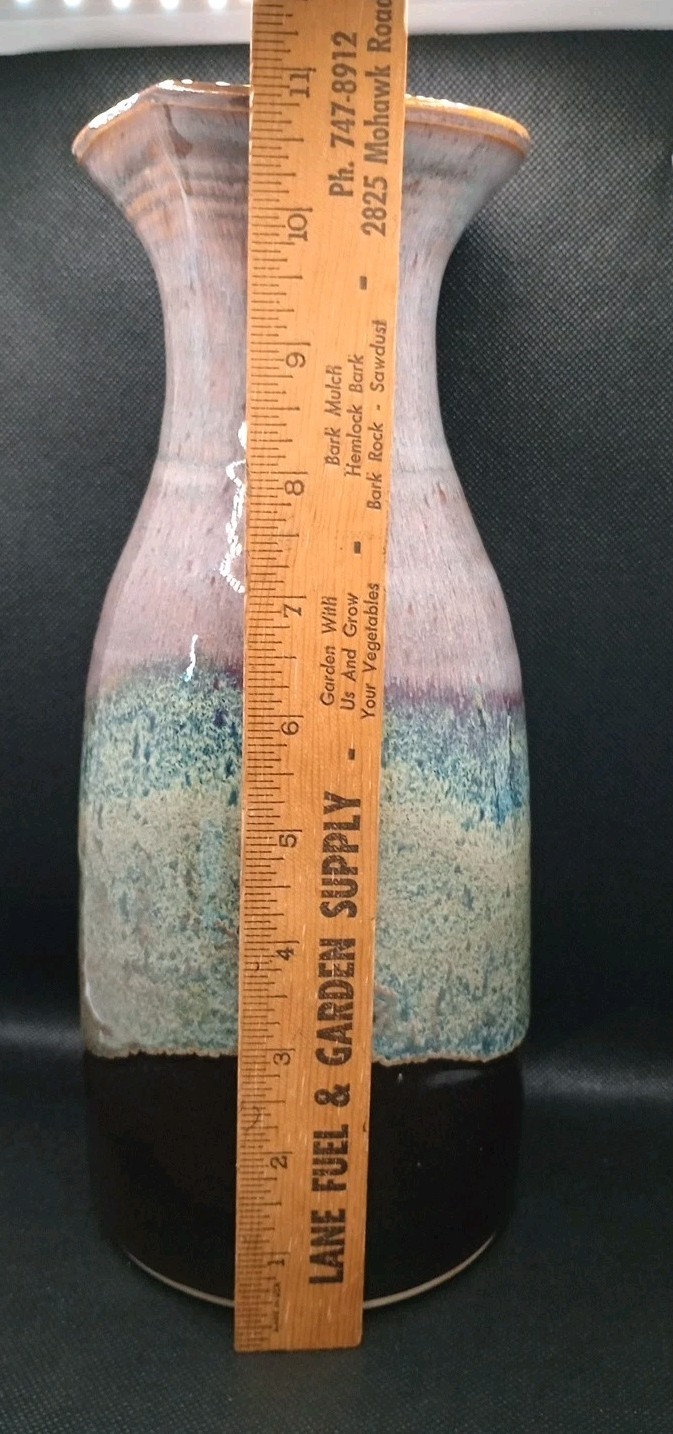 Cady Clayworks Seagrove NC Pottery 11in Vase Pitcher Multicolored Stamped