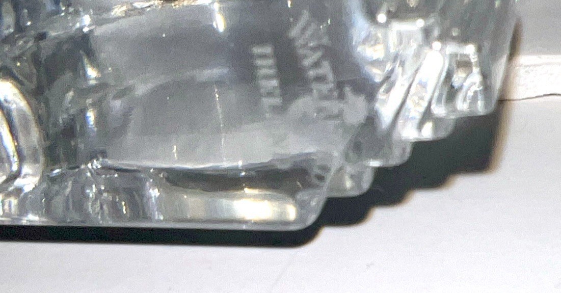 Waterford Crystal Desk Clock Small Classic Art Deco 4.5″ Needs Battery