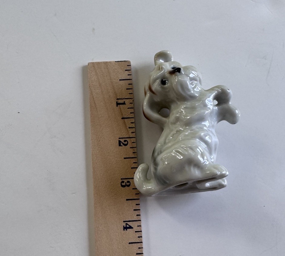 Vintage Terrier Scottie Dog Puppy figurine Japan glazed